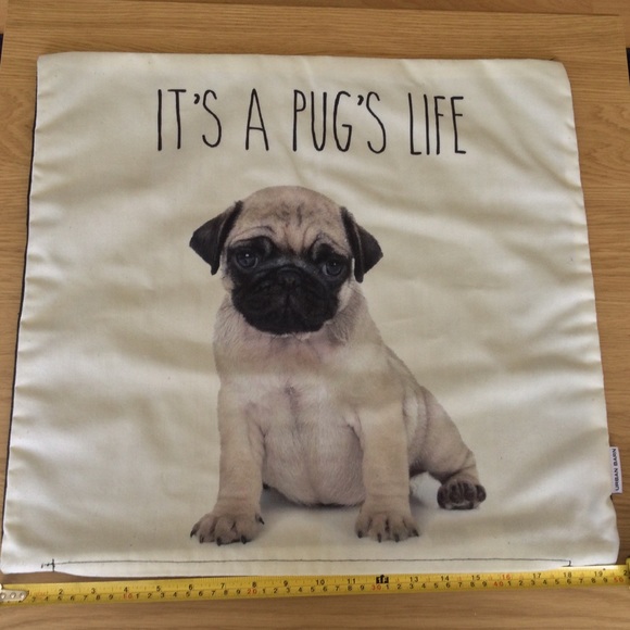 It's A Pug Life Pillow Cushion Cover Dog 18" - Picture 6 of 8